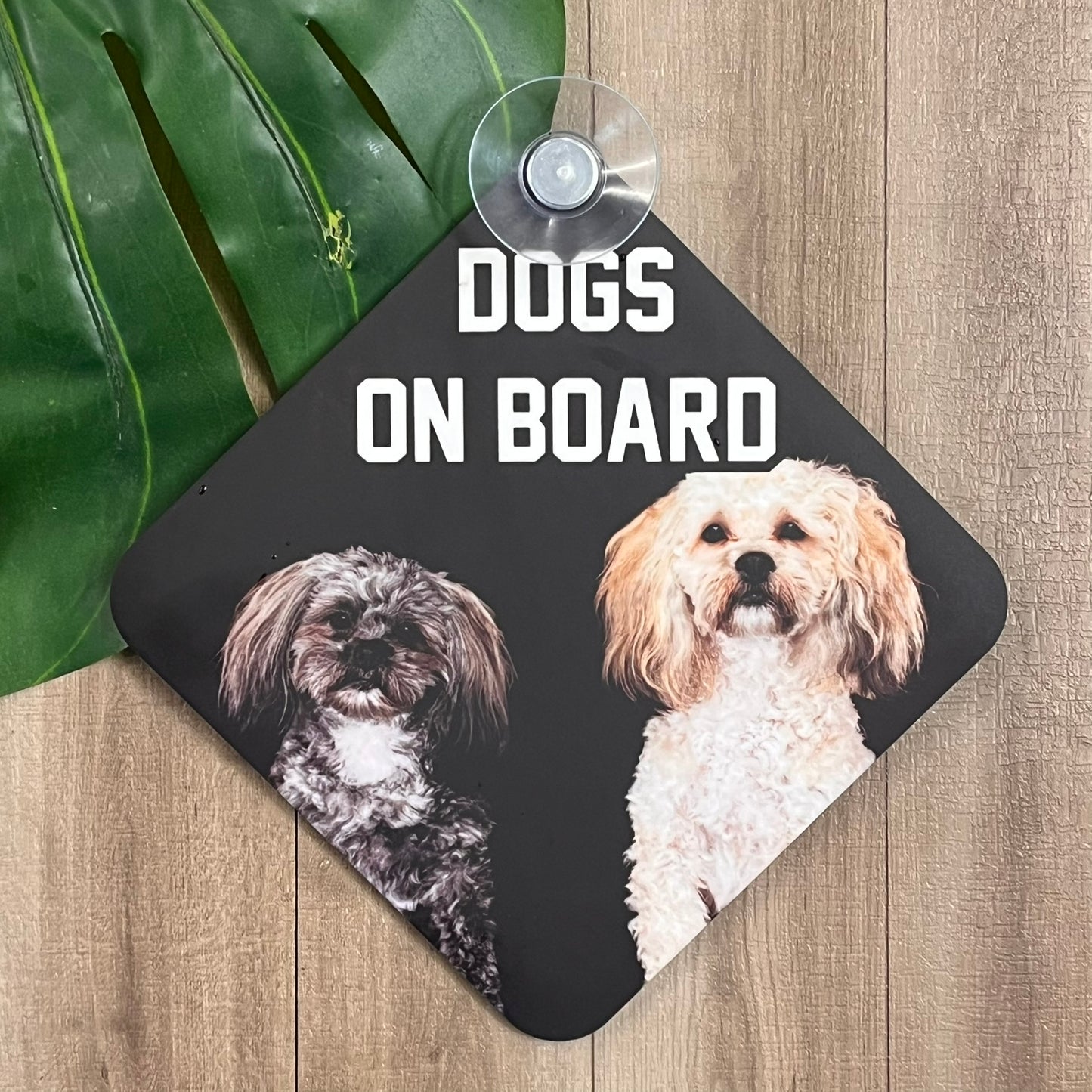 Dog themed Car Window Suction Cup Signs