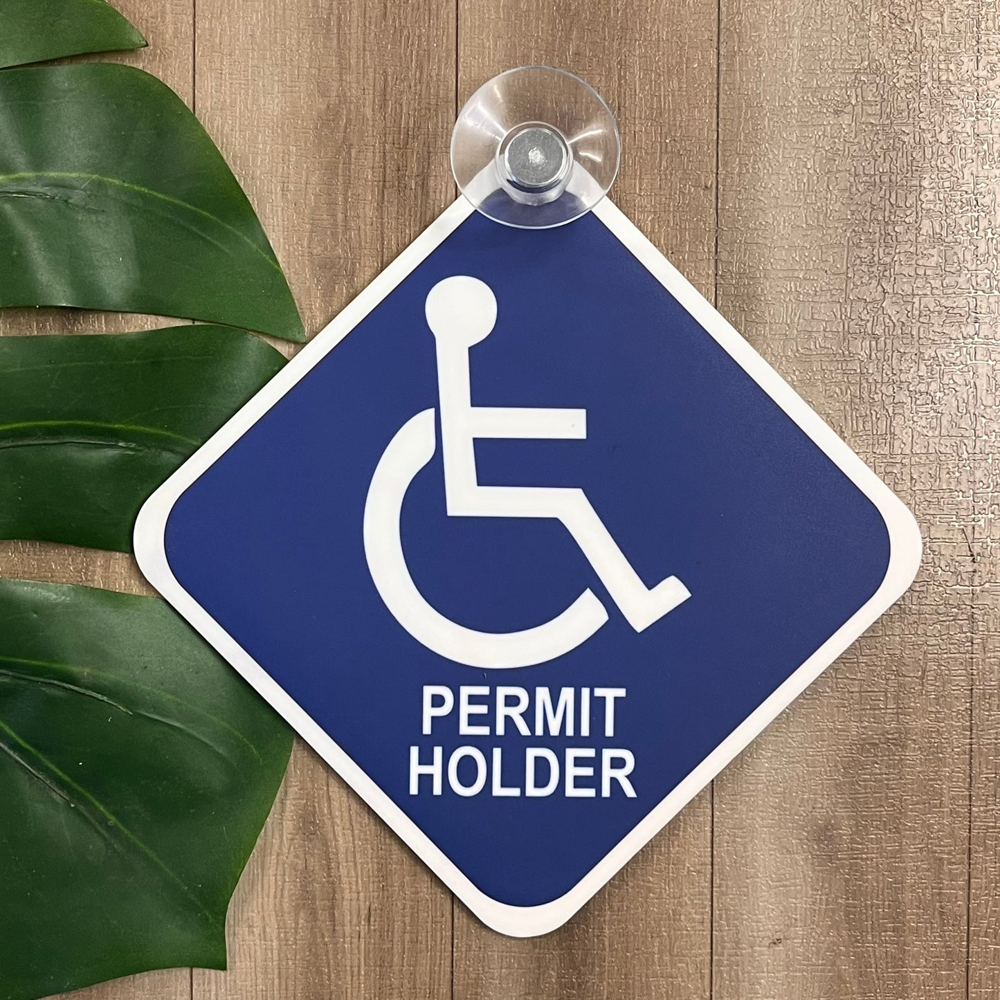 Disabled Permit Holder Car Window Suction Cup Sign