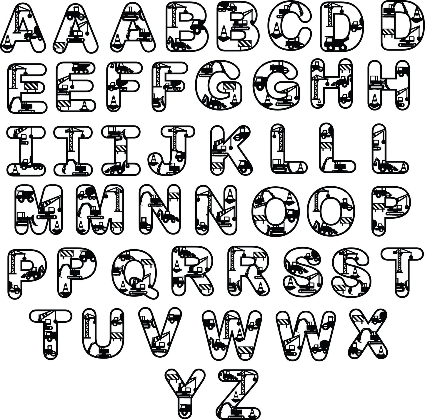 Construction Set 2 Layered Letters - Webster Enterprises