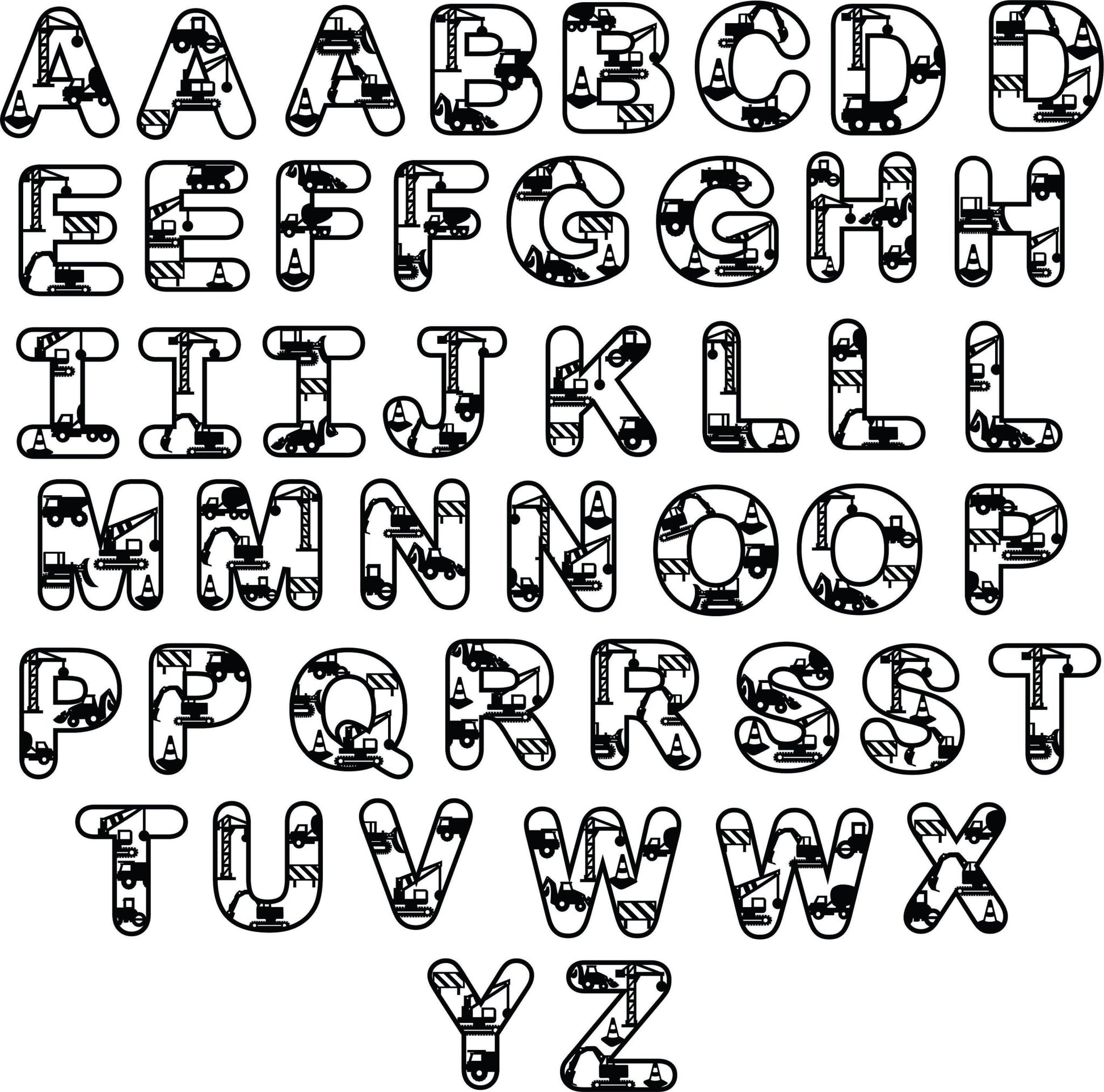 Construction Set 2 Layered Letters - Webster Enterprises