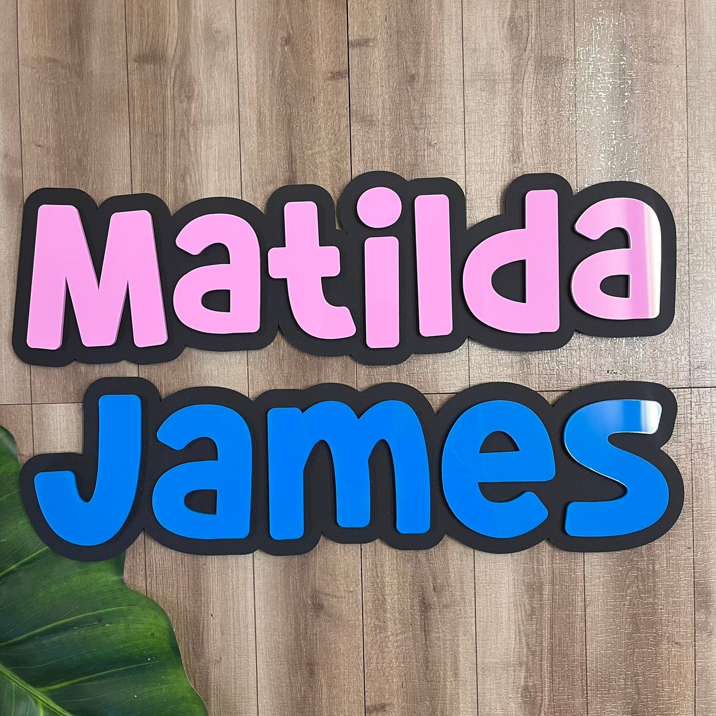 Double Layered Acrylic Name Plaques - Webster Enterprises