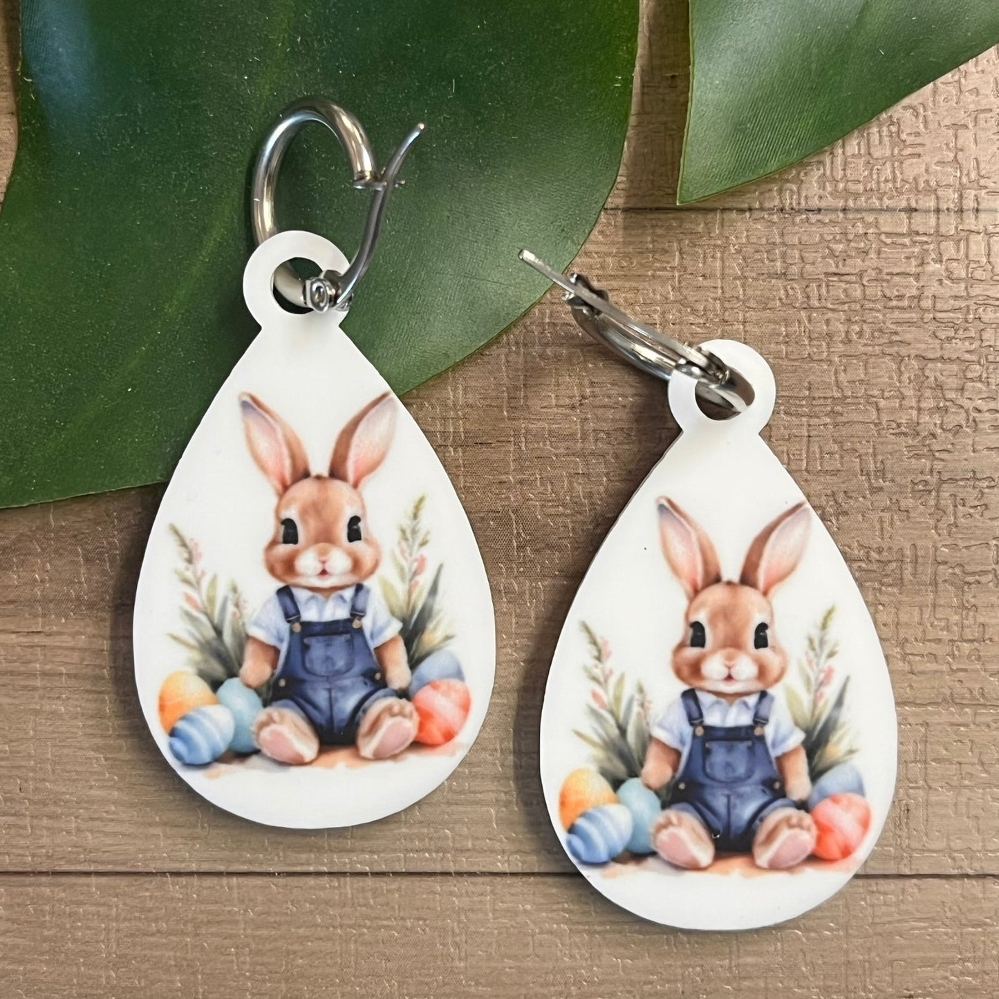 Easter - Themed Teardrop Acrylic Earrings - Festive & Stylish! - Webster Enterprises