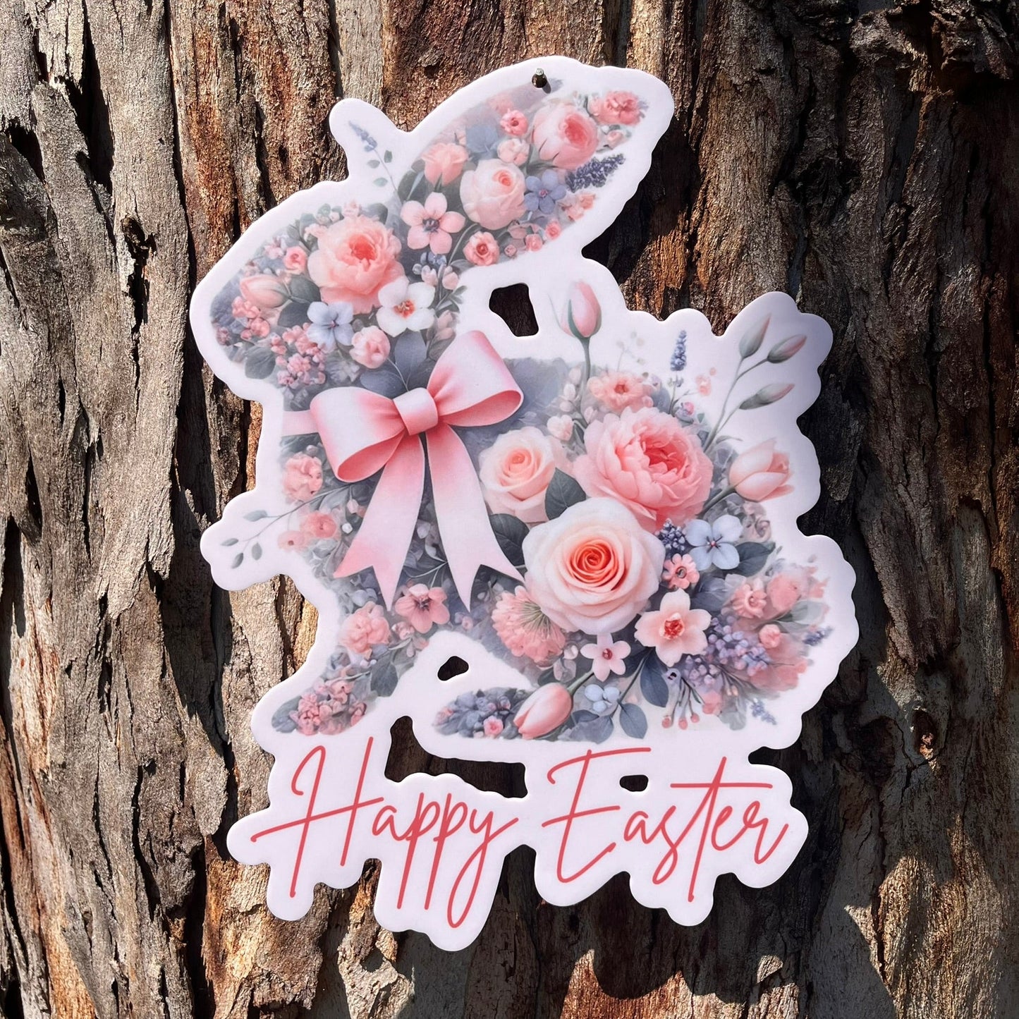 Happy Easter Floral Bunny Sign - Webster Enterprises