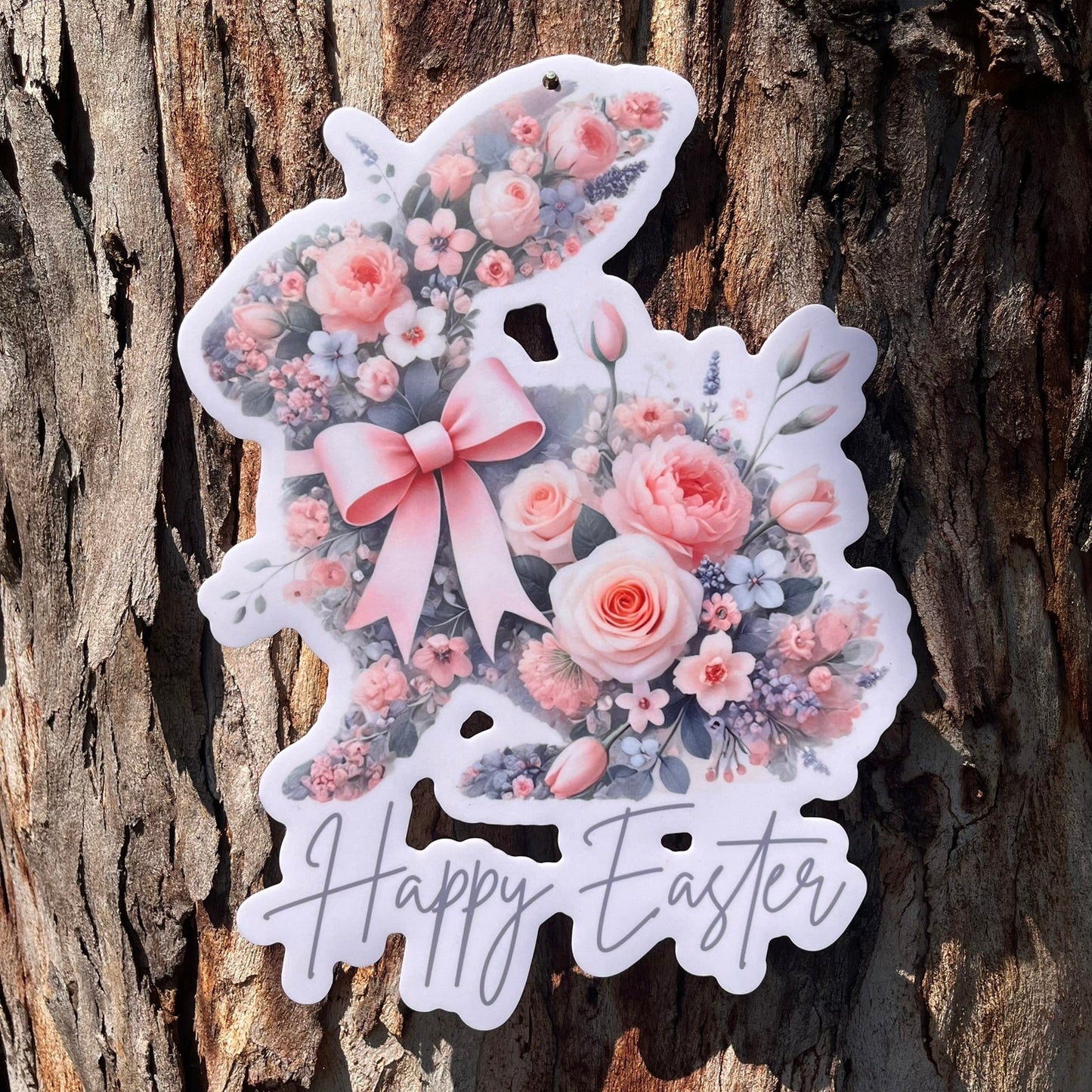 Happy Easter Floral Bunny Sign - Webster Enterprises