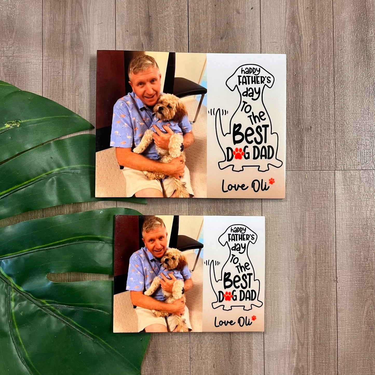 Happy Father's Day Dog Dad Sublimated Fridge Magnet - Webster Enterprises