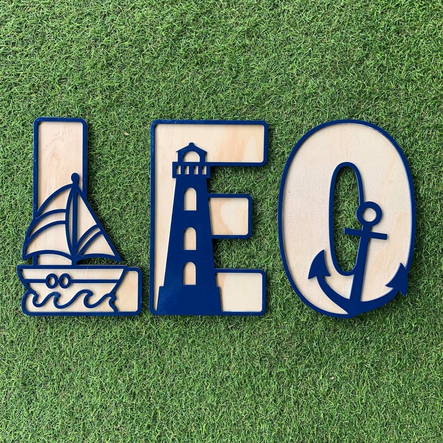 Nautical Seas Layered Letters - Webster Enterprises