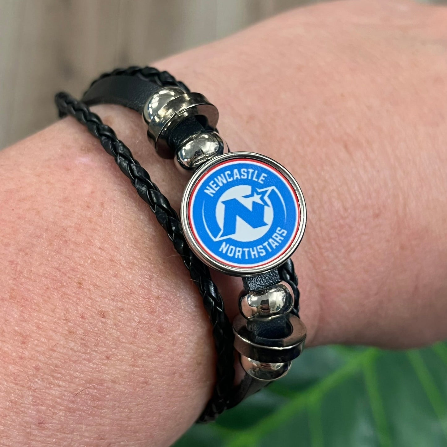 Newcastle Northstars Faux Leather Look adjustable bracelet - Webster Enterprises