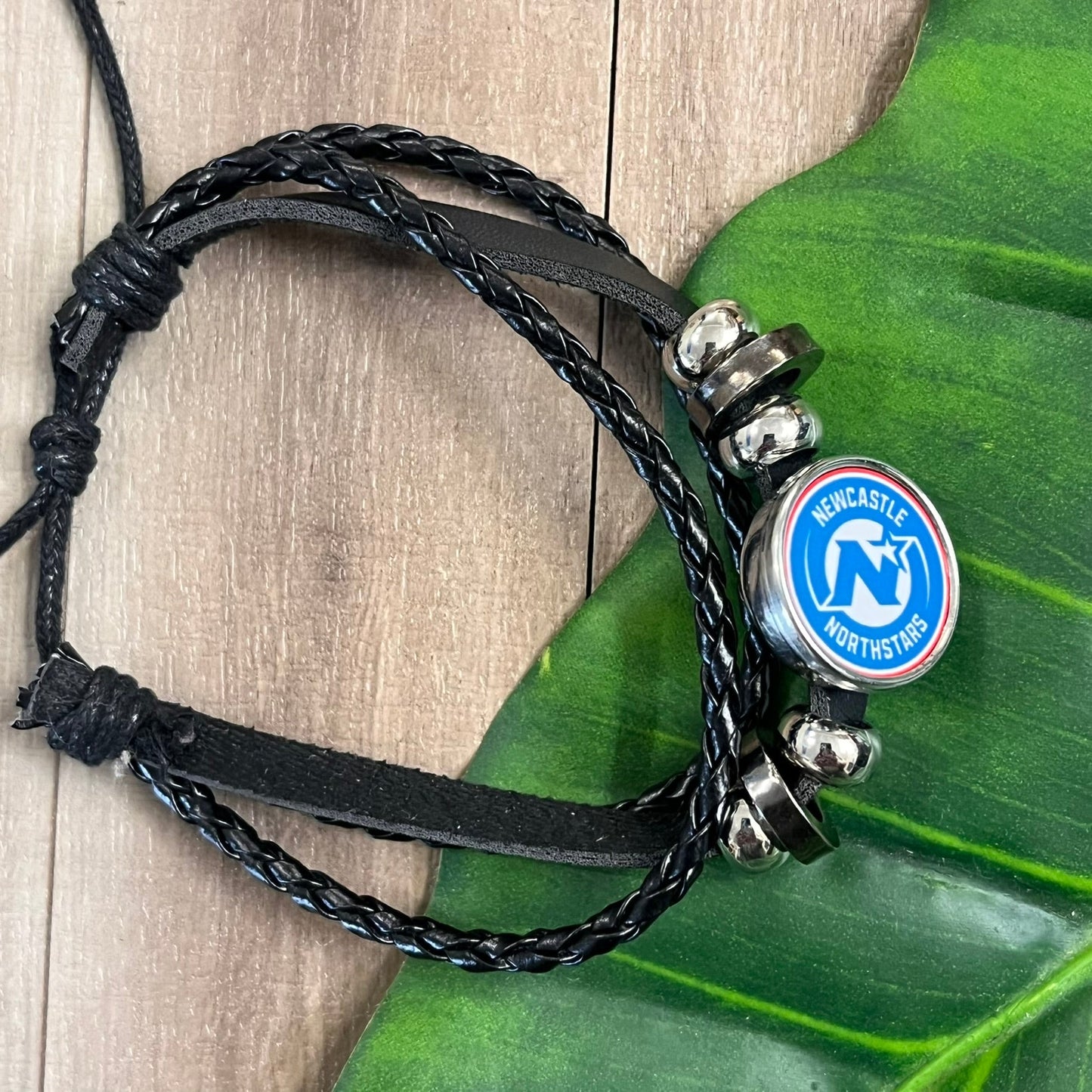 Newcastle Northstars Faux Leather Look adjustable bracelet - Webster Enterprises