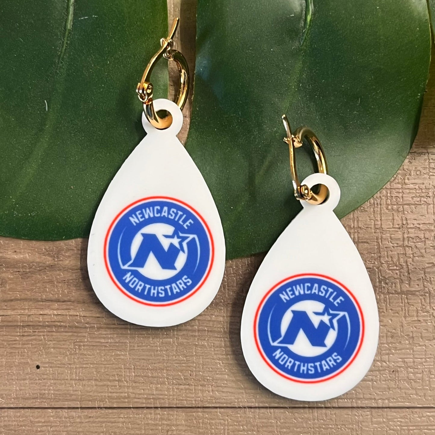 Newcastle Northstars Logo Teardrop Earrings - Webster Enterprises