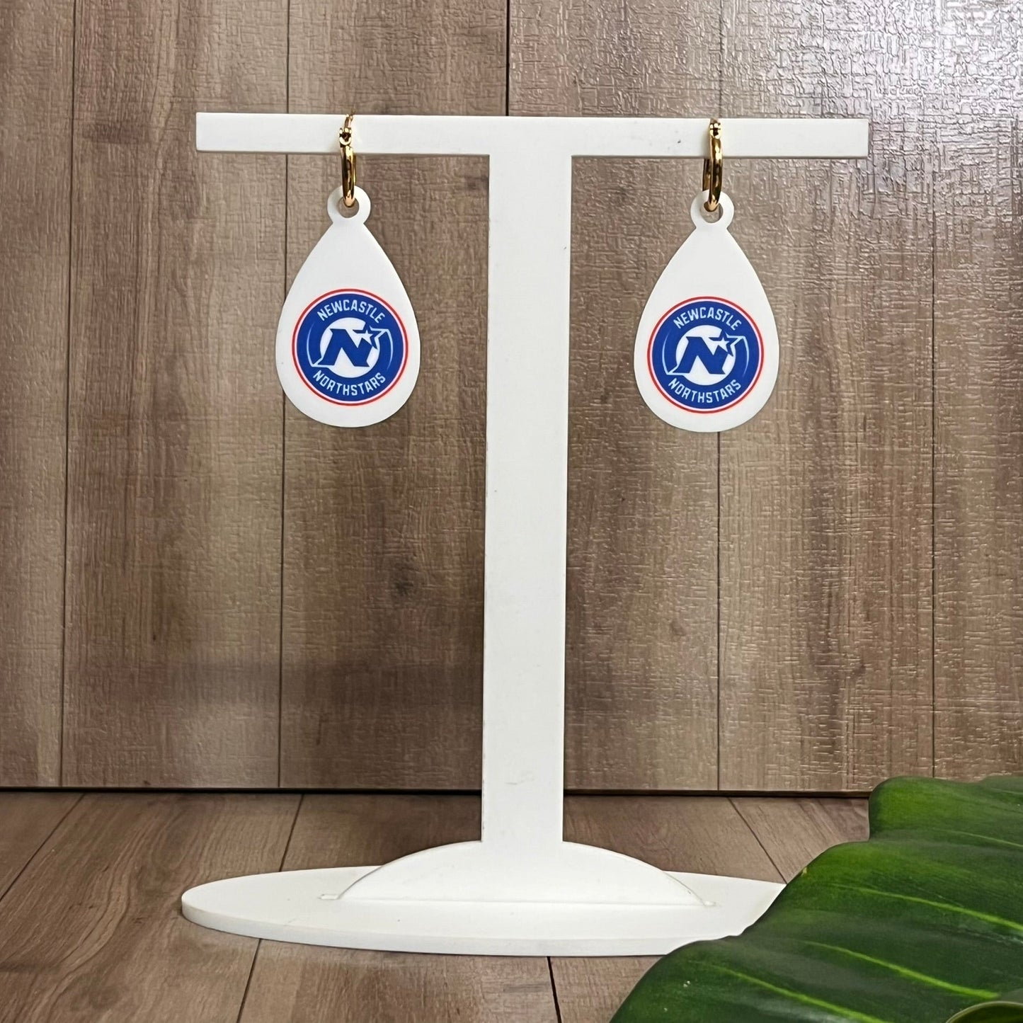 Newcastle Northstars Logo Teardrop Earrings - Webster Enterprises