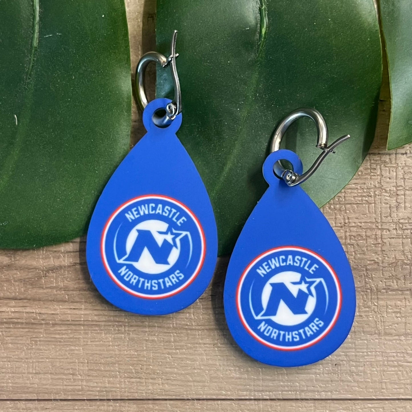 Newcastle Northstars Logo Teardrop Earrings - Webster Enterprises