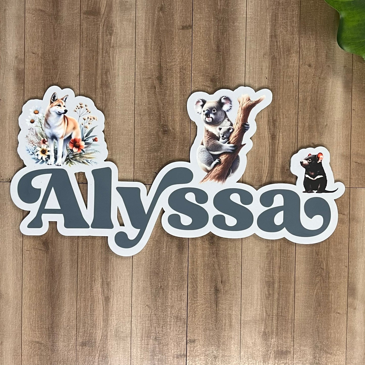 Personalised Australian Animal themed Acrylic Name Plaque - Webster Enterprises