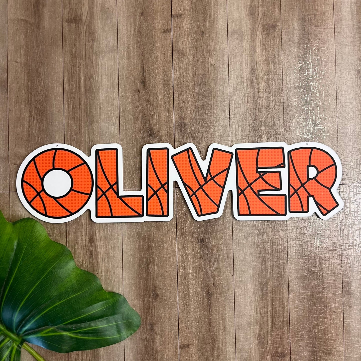 Personalised Basketball themed Acrylic Letter Name Plaque - Webster Enterprises