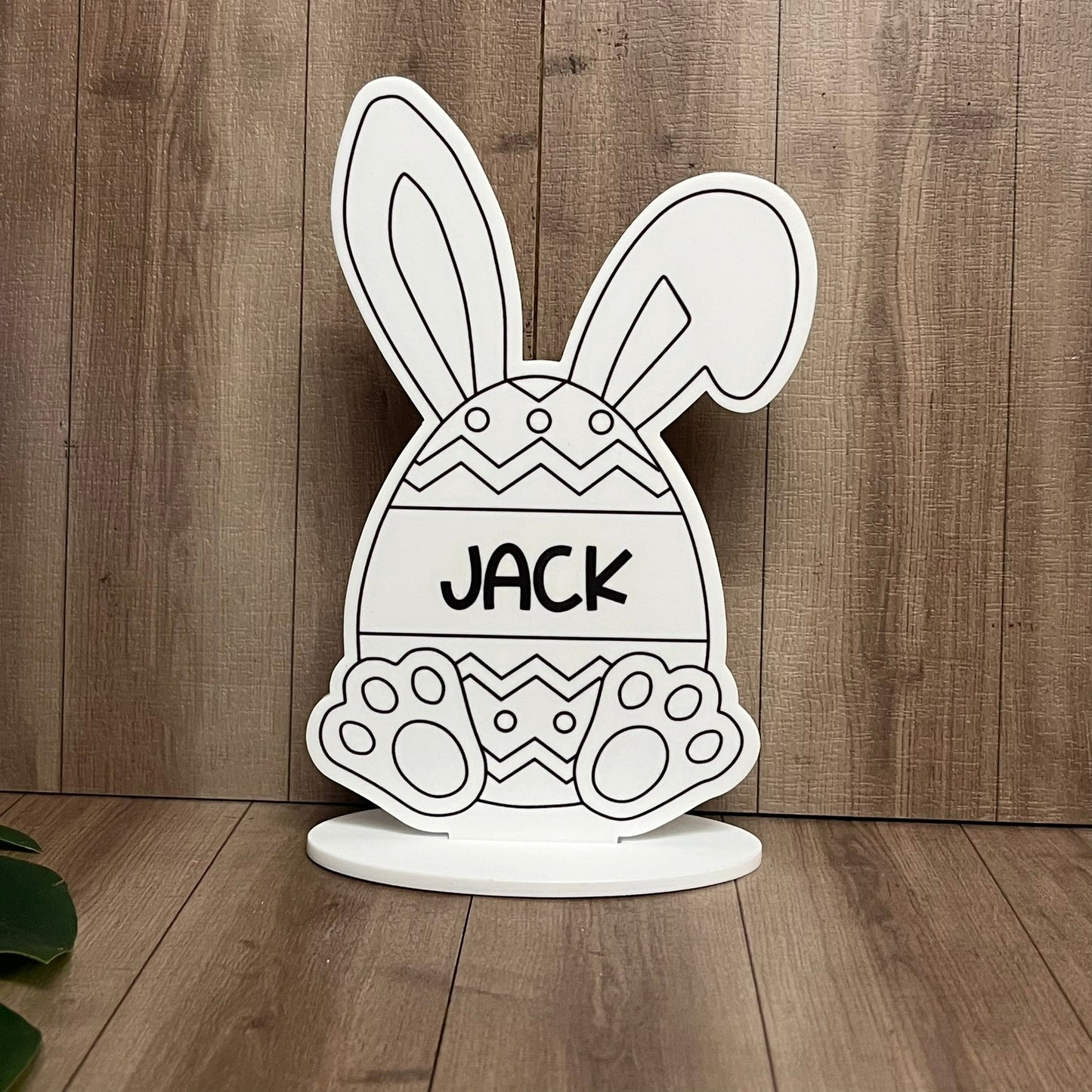 🎨🐰 Personalised Bunny Name Stand – Ready to Colour! 🐰🎨 - Webster Enterprises