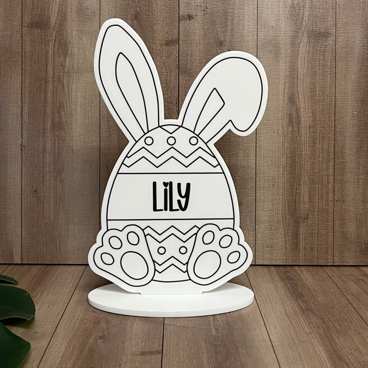 🎨🐰 Personalised Bunny Name Stand – Ready to Colour! 🐰🎨 - Webster Enterprises