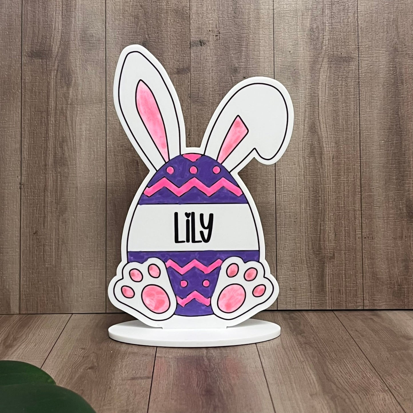 🎨🐰 Personalised Bunny Name Stand – Ready to Colour! 🐰🎨 - Webster Enterprises
