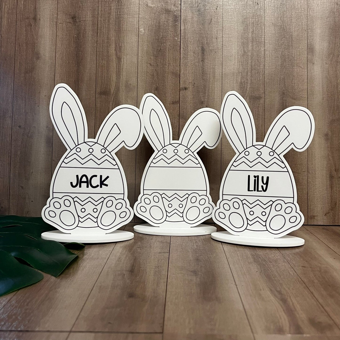 🎨🐰 Personalised Bunny Name Stand – Ready to Colour! 🐰🎨 - Webster Enterprises