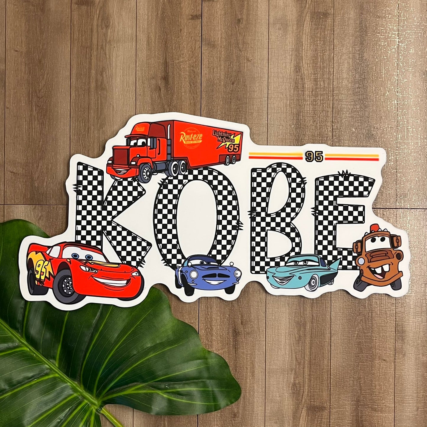 Personalised Cars Themed Acrylic Name Sign - Webster Enterprises