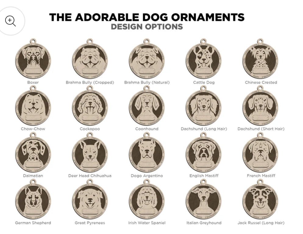 PERSONALISED DOG BREED CHRISTMAS ORNAMENT 1 - Webster Enterprises