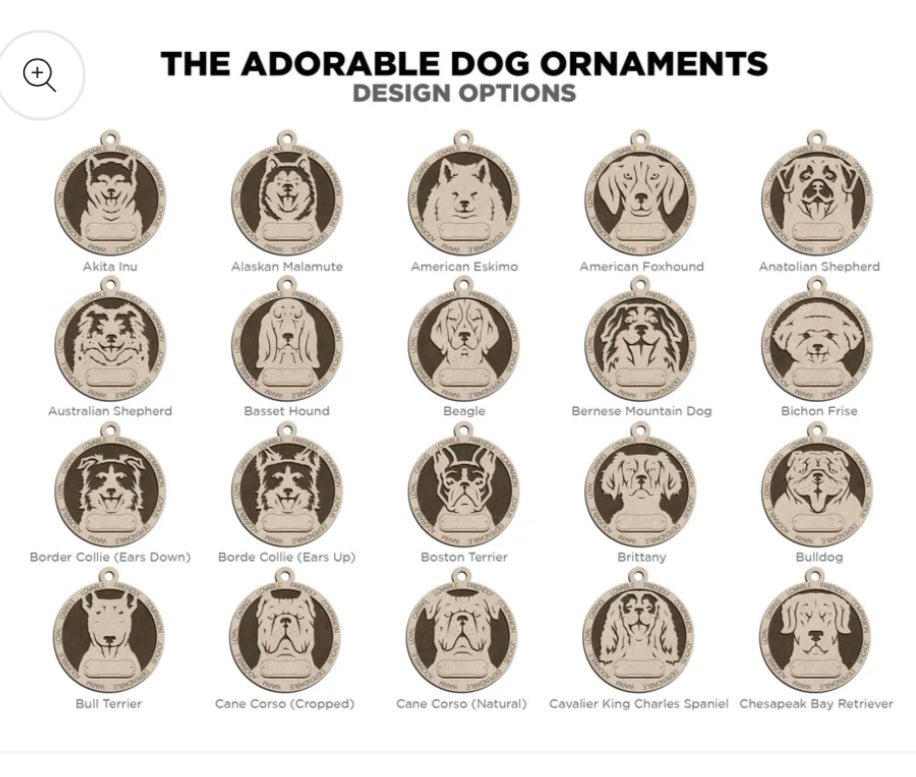 PERSONALISED DOG BREED CHRISTMAS ORNAMENT 1 - Webster Enterprises
