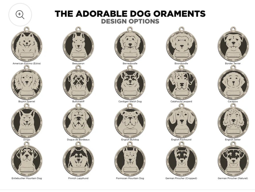 PERSONALISED DOG BREED CHRISTMAS ORNAMENT 1 - Webster Enterprises