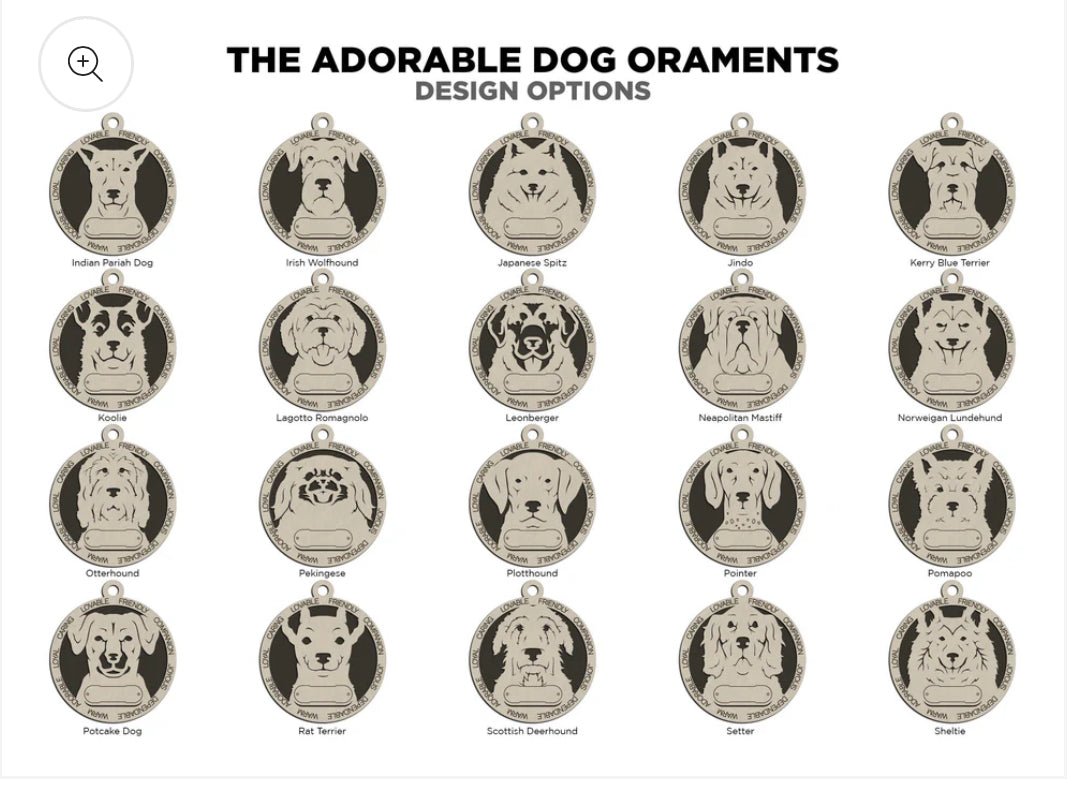 PERSONALISED DOG BREED CHRISTMAS ORNAMENT 1 - Webster Enterprises