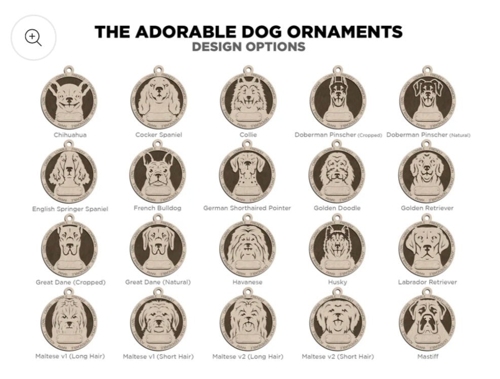 PERSONALISED DOG BREED CHRISTMAS ORNAMENT 1 - Webster Enterprises