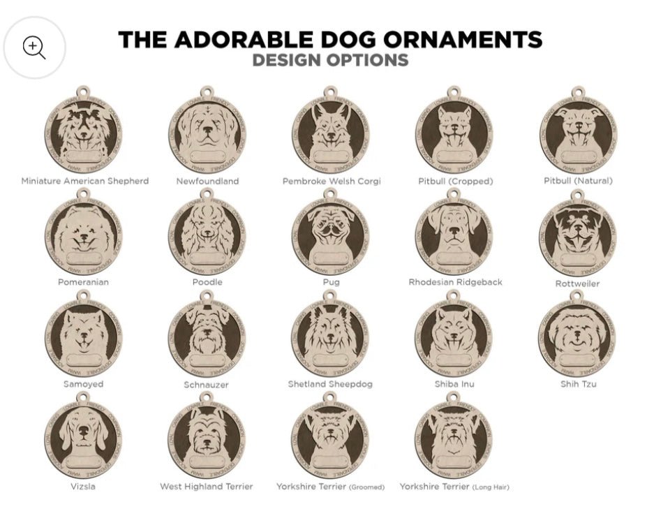 PERSONALISED DOG BREED CHRISTMAS ORNAMENT 1 - Webster Enterprises