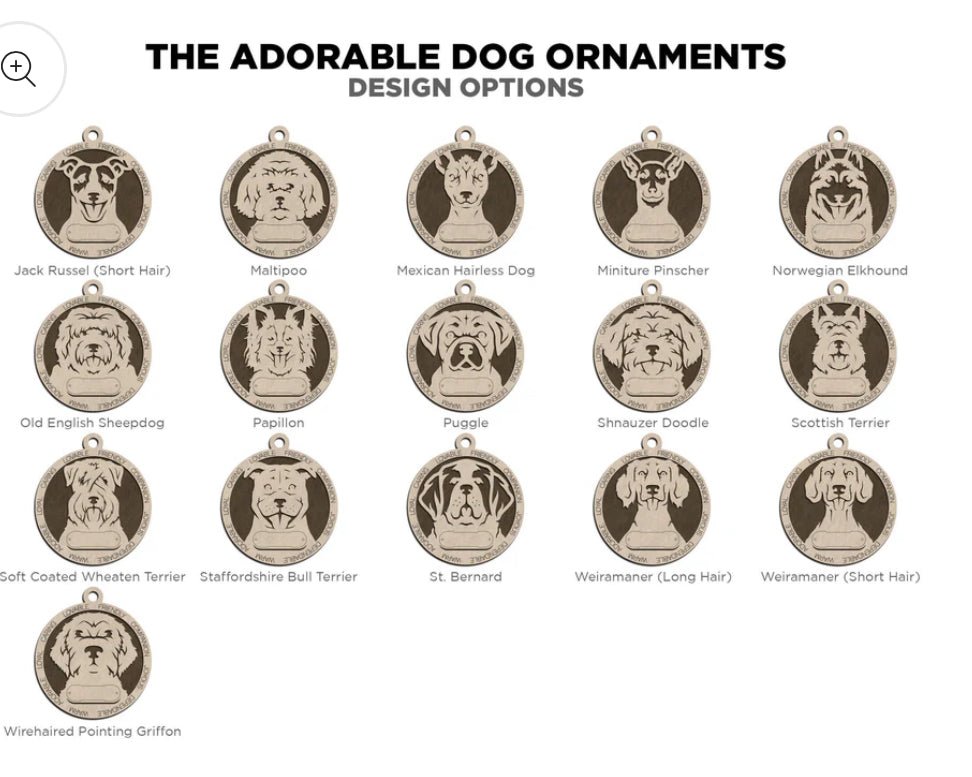 PERSONALISED DOG BREED CHRISTMAS ORNAMENT 1 - Webster Enterprises