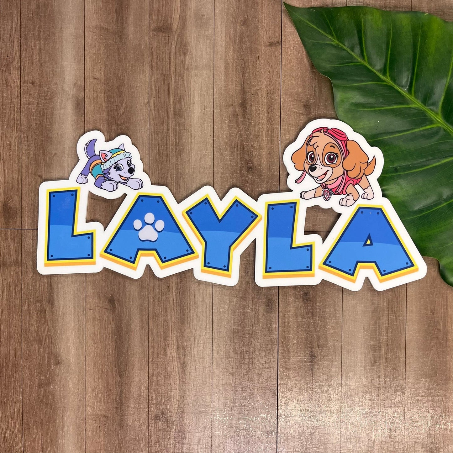 Personalised Paw Patrol - Themed Acrylic Name Sign 🐾🚓 - Webster Enterprises
