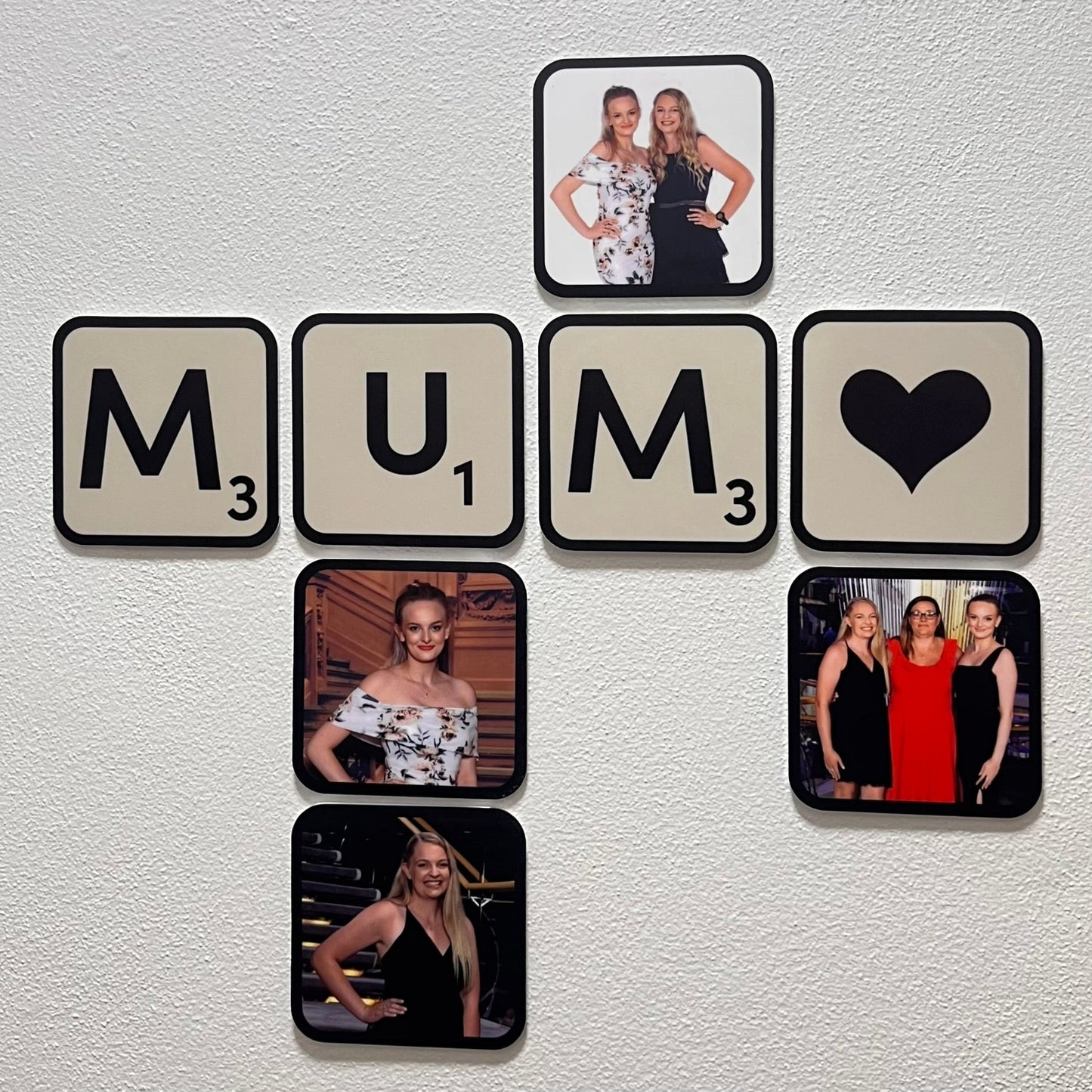 Personalised Sublimated Acrylic Scrabble Style Photo Tiles - 10cm square - Webster Enterprises