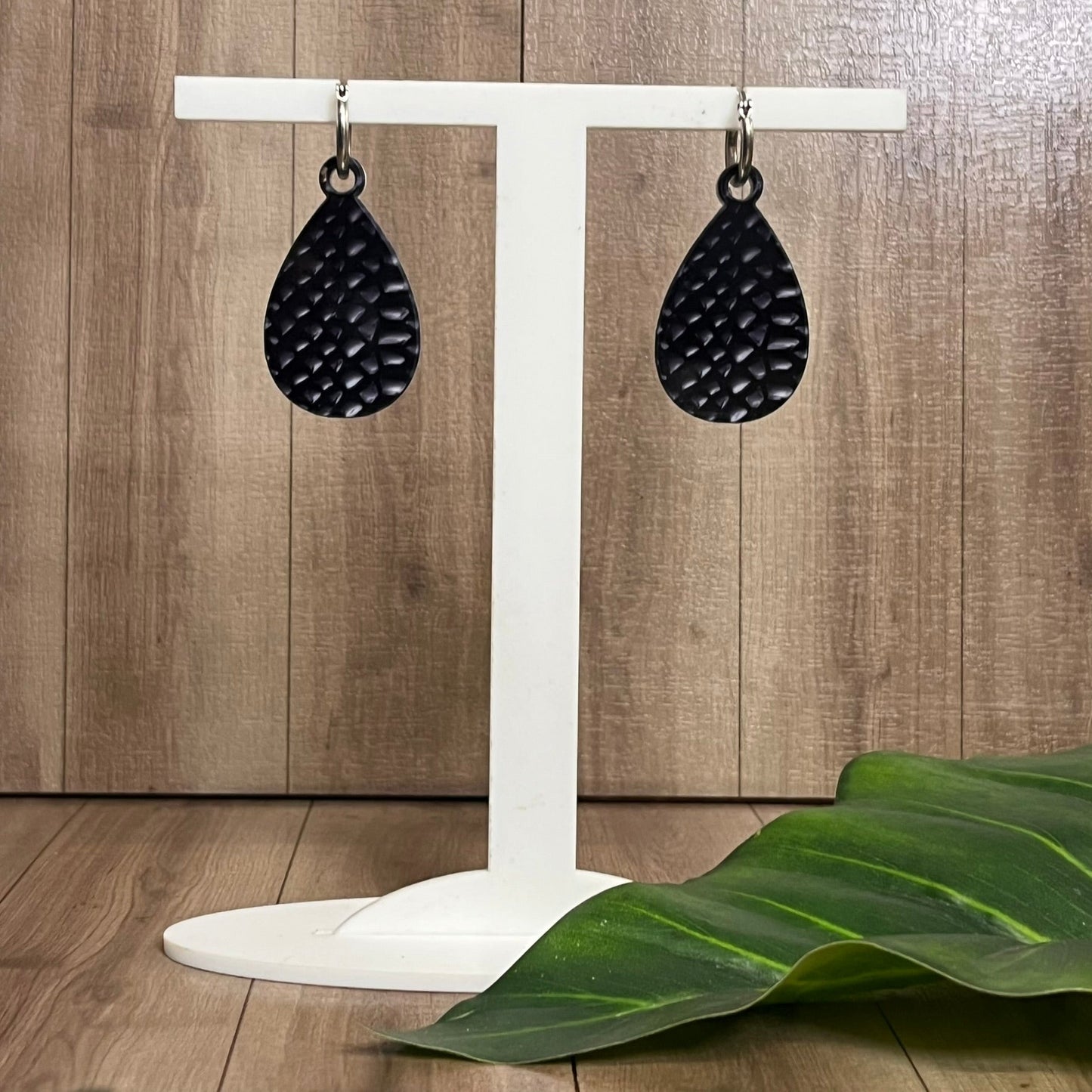 Snakeskin Teardrop Earrings - Webster Enterprises