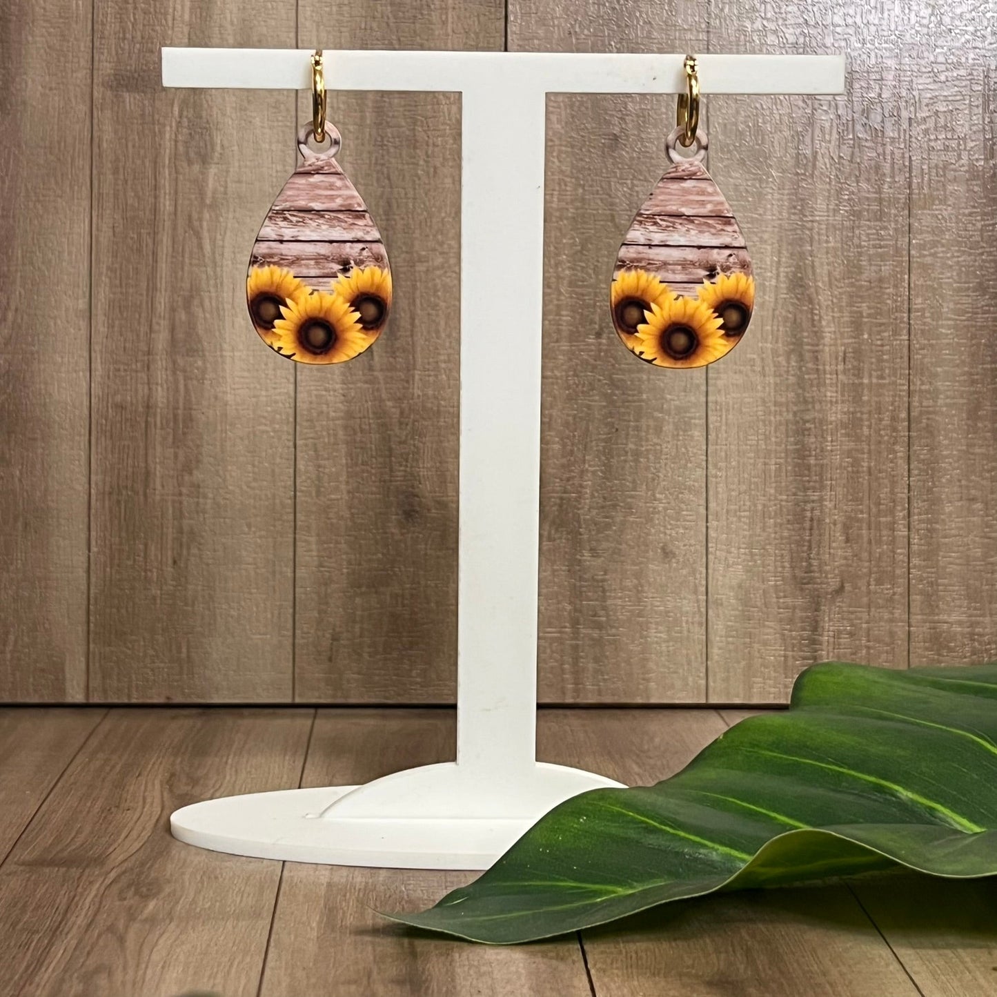 Sunflower Boards Teardrop Earrings - Webster Enterprises