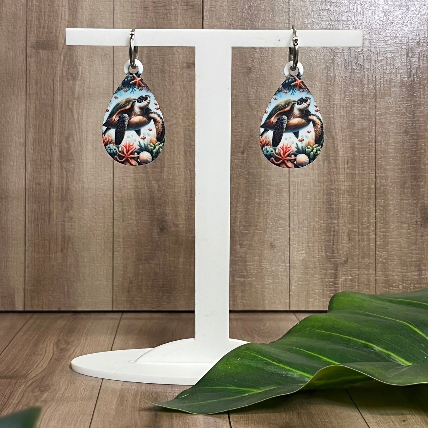 Turtle Teardrop Earrings - Webster Enterprises