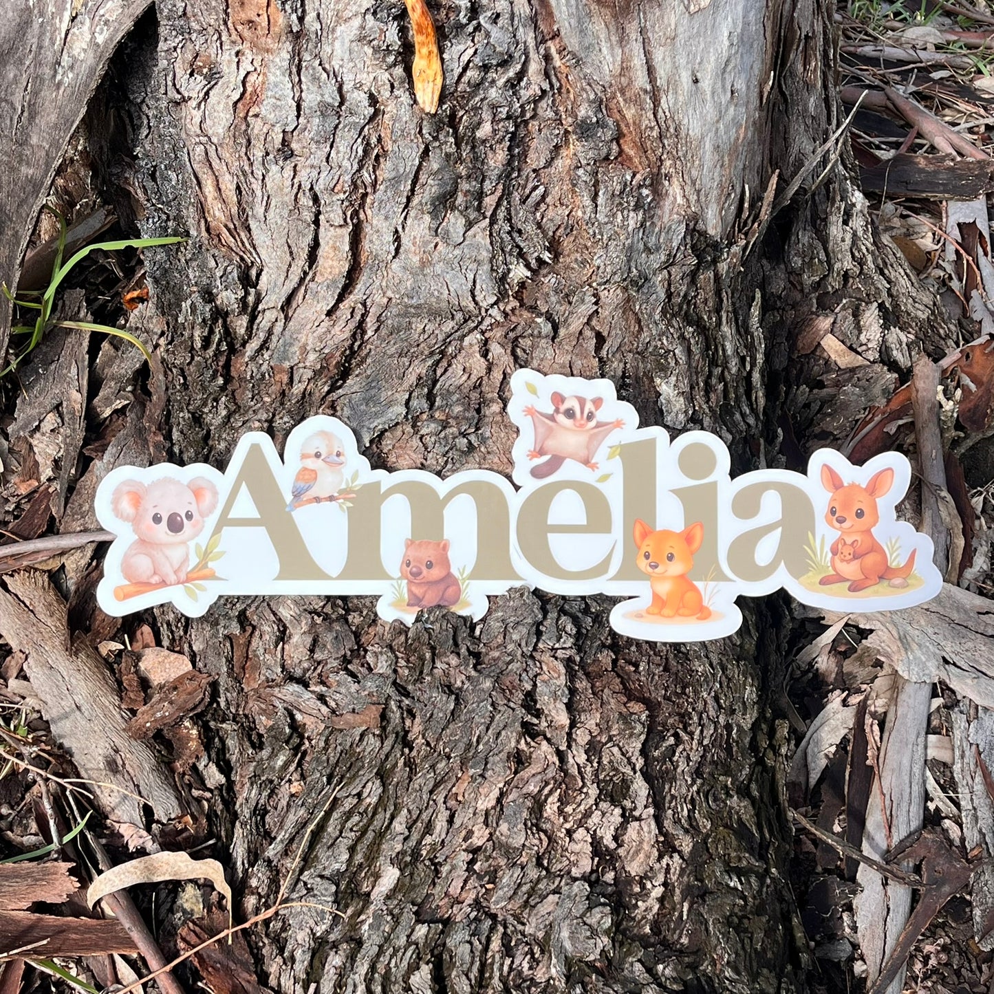 Personalised Australian Baby Animal Themed Name Plaque