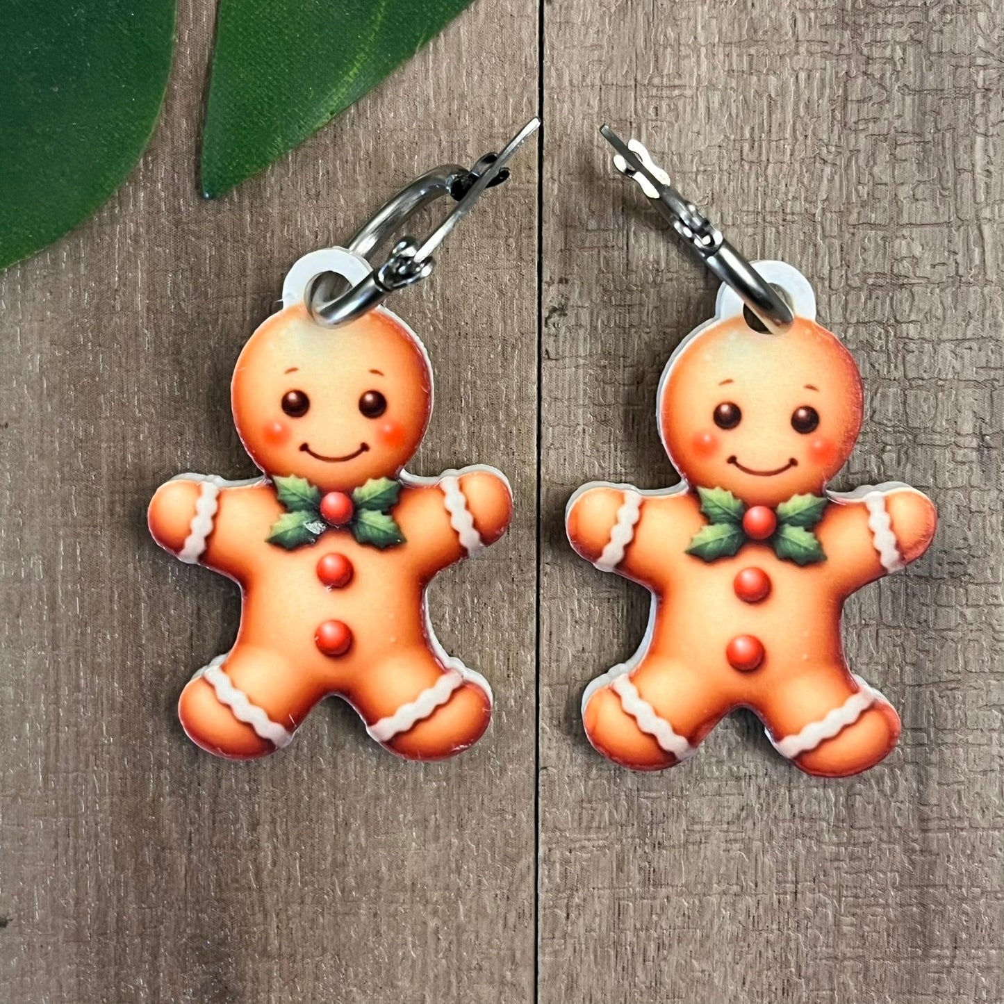 Christmas Gingerbread Man Earrings - Webster Enterprises