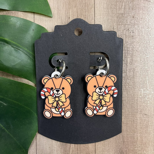 Christmas Teddy Bear Earrings - Webster Enterprises