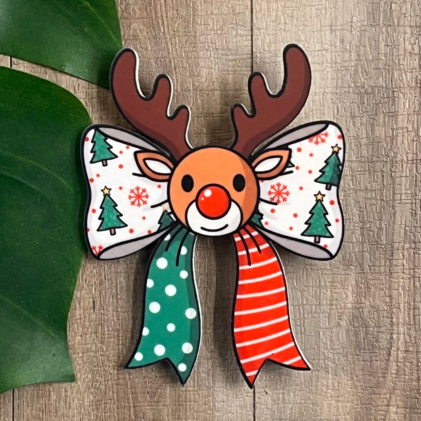 Christmas Themed Sublimated Acrylic Hair Clips - Webster Enterprises
