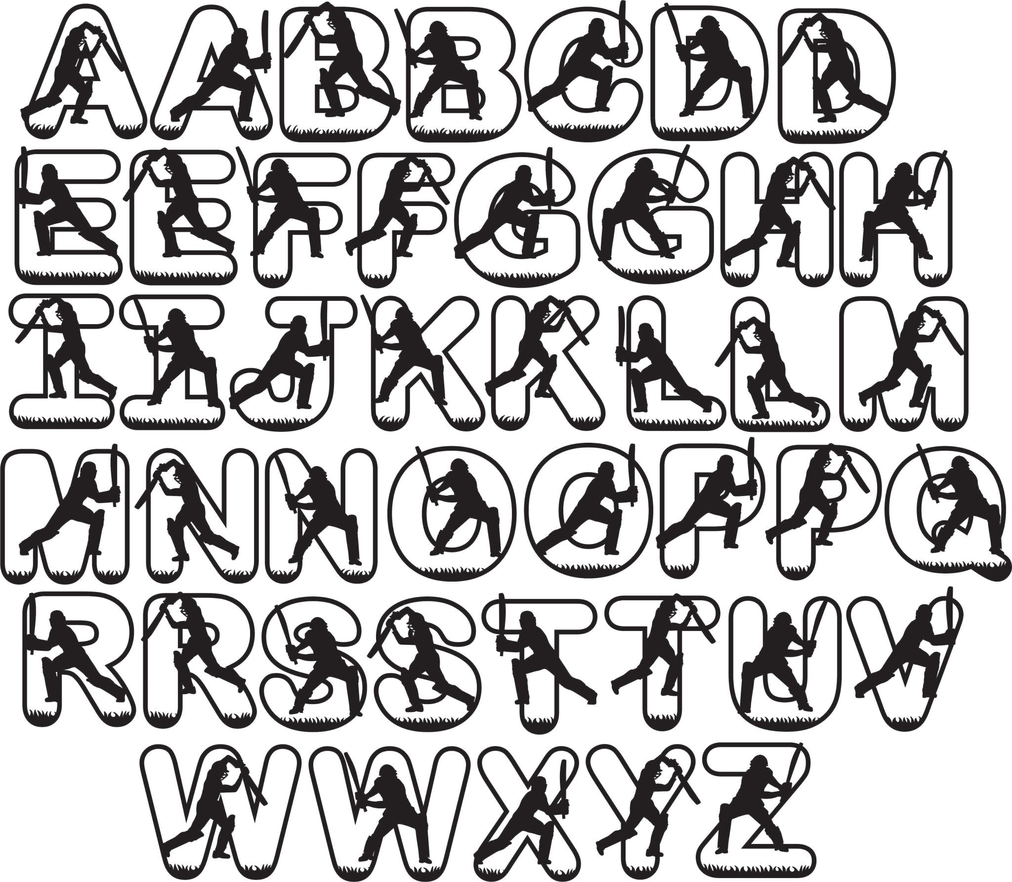 Cricket Player-Themed Wall Letters - Perfect for Sports Fans – Webster ...