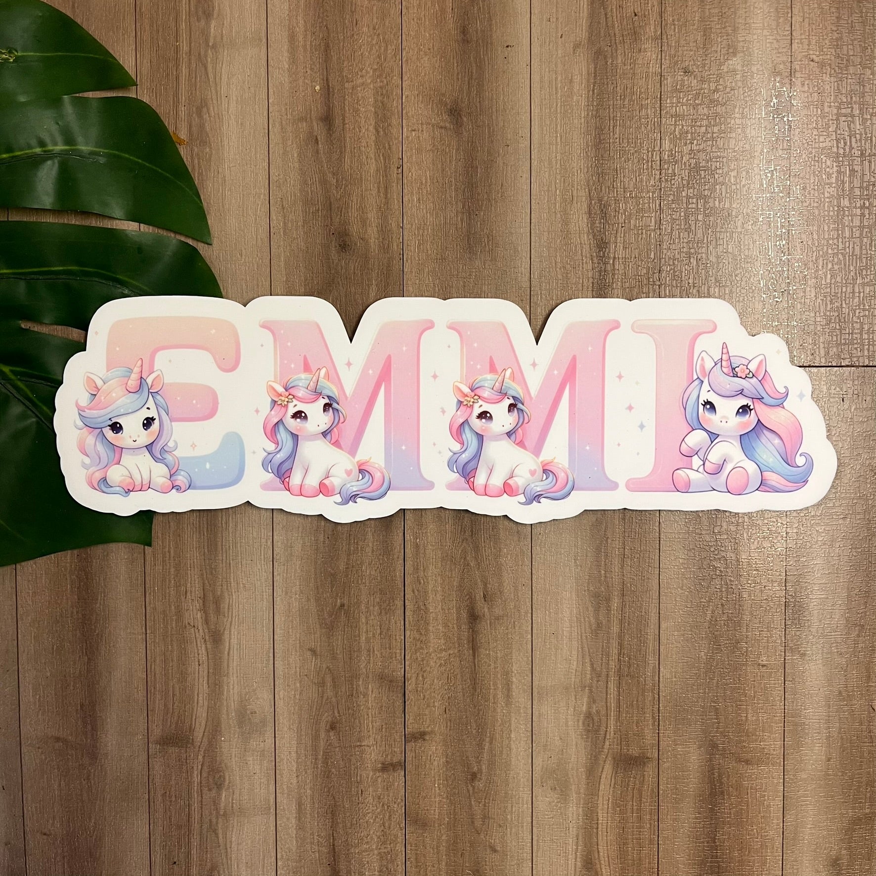 Cute Personalised Unicorn Font Name Plaque - Webster Enterprises