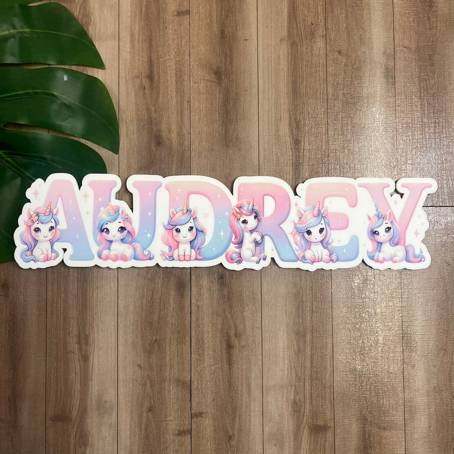 Cute Unicorn Font Name Plaque - Webster Enterprises