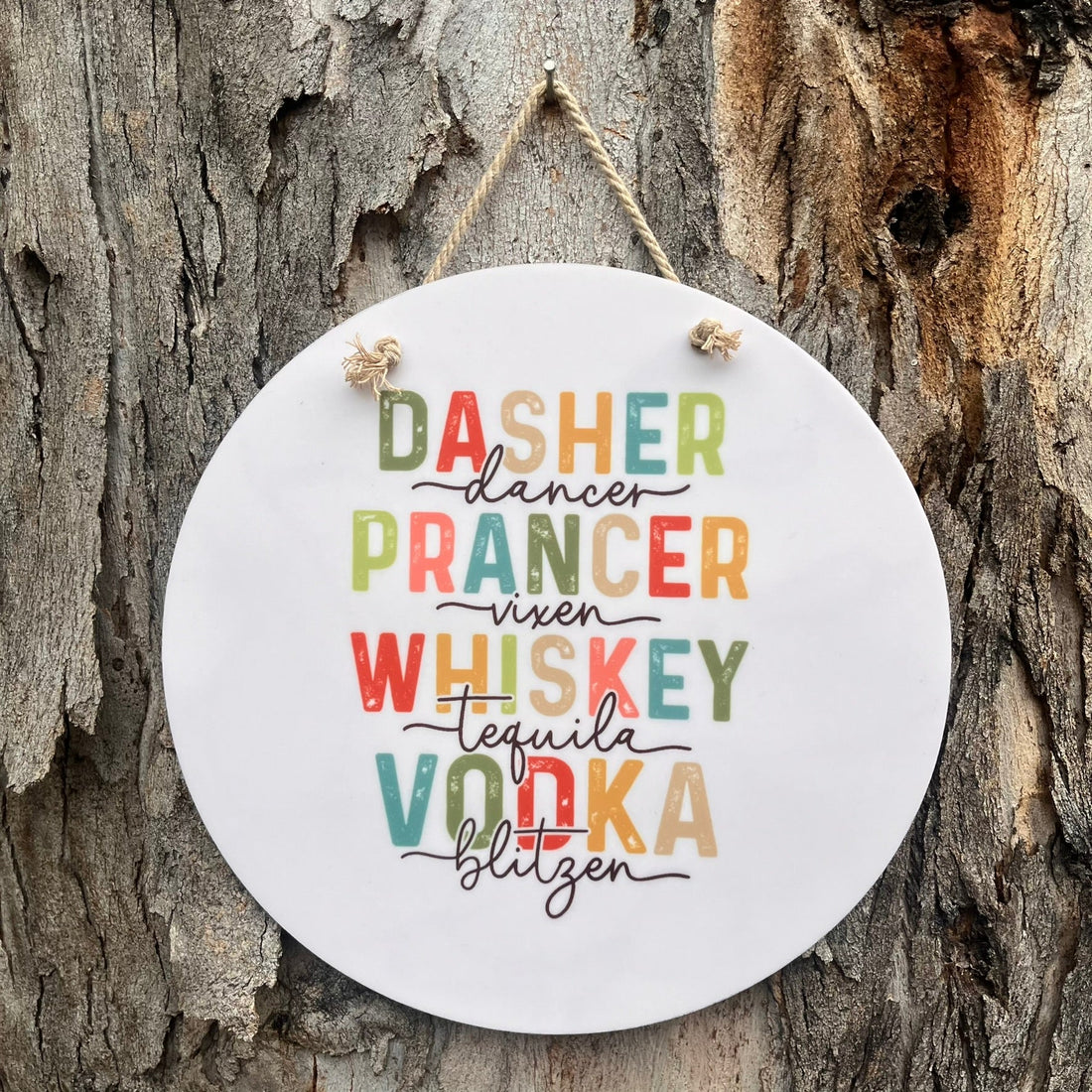 Festive Dasher Dancer Prancer Vixen Acrylic Plaque – Webster Enterprises