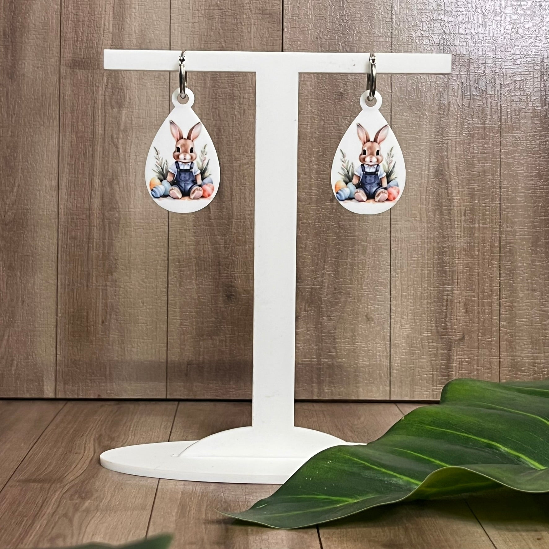 Easter - Themed Teardrop Acrylic Earrings - Festive & Stylish! - Webster Enterprises