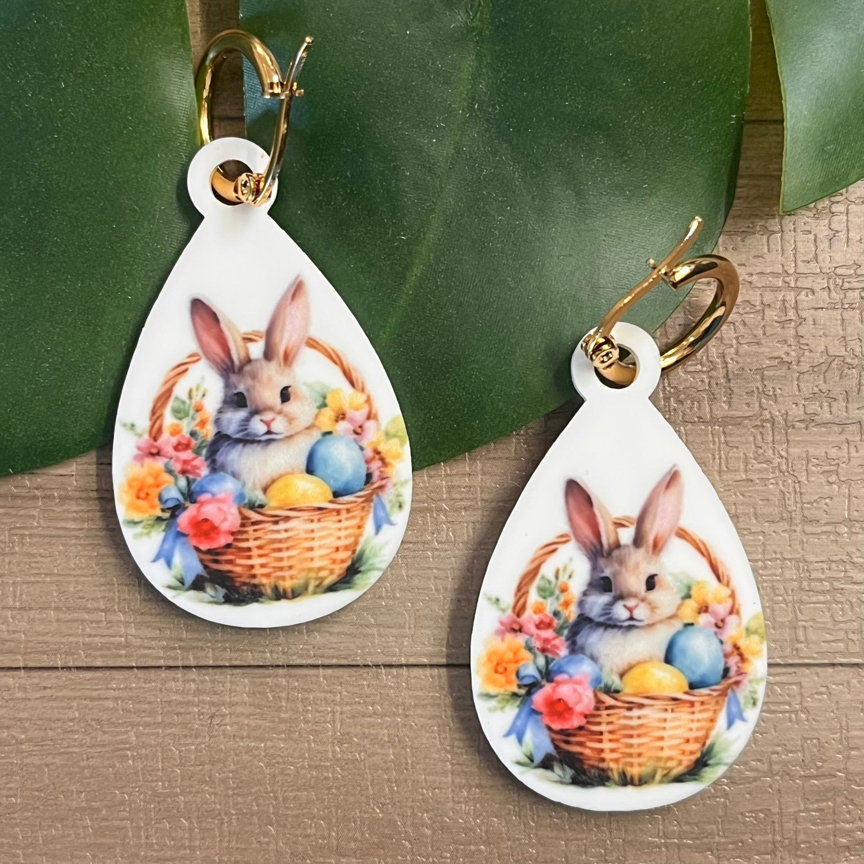Easter - Themed Teardrop Acrylic Earrings - Festive & Stylish! - Webster Enterprises