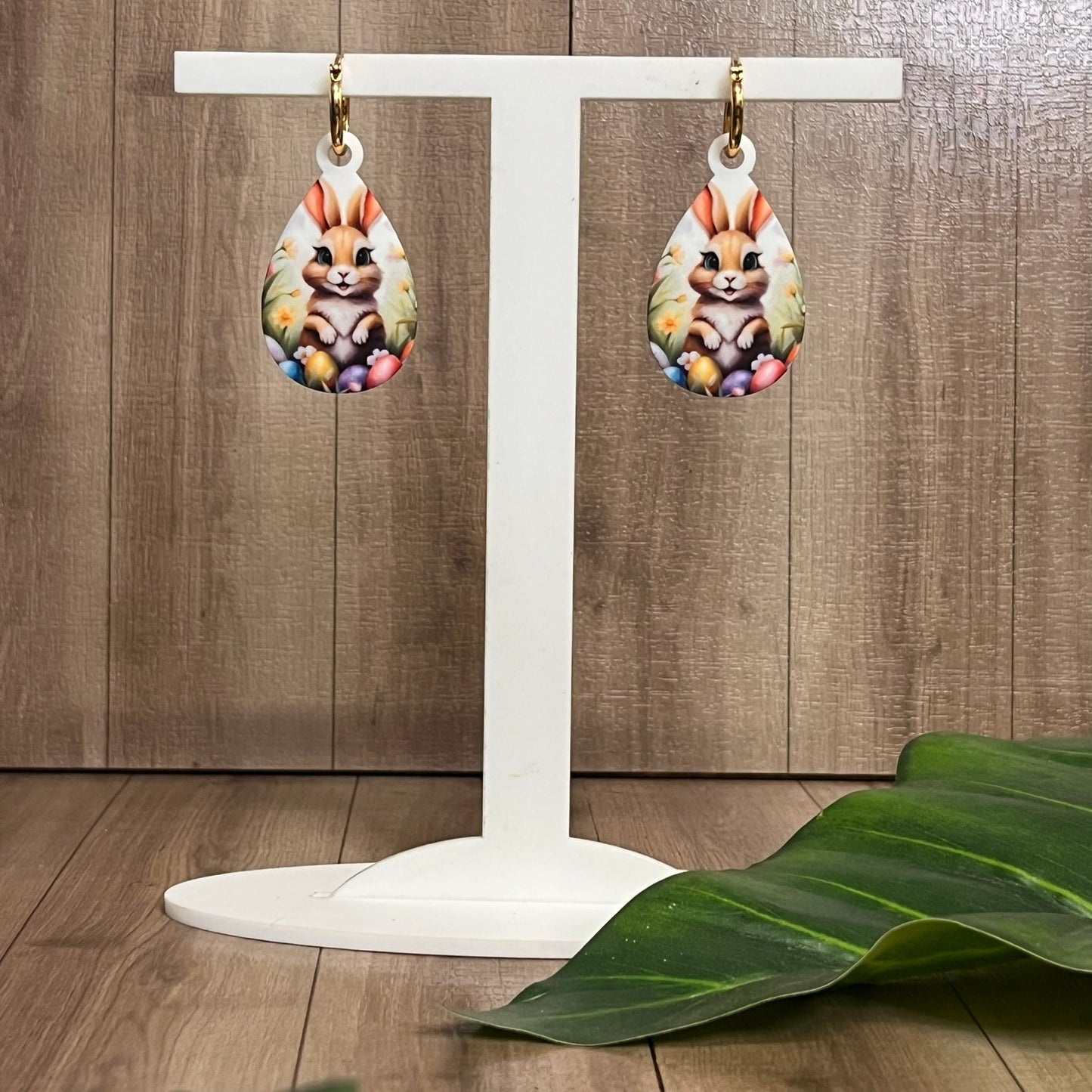 Easter - Themed Teardrop Acrylic Earrings - Festive & Stylish! - Webster Enterprises