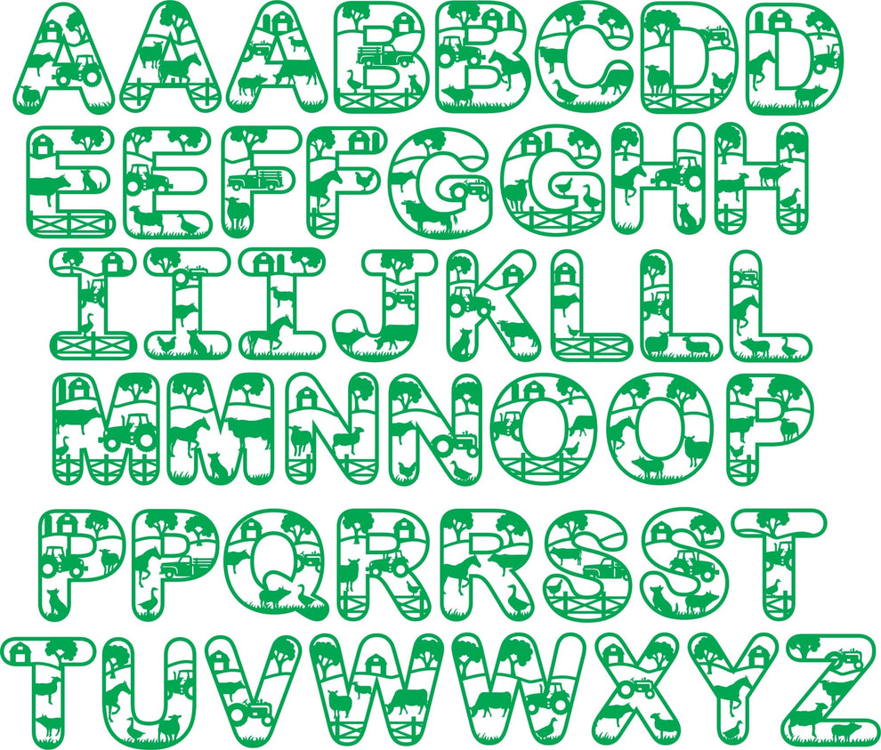 Farm Themed Wall Letters for Rustic Charm – Webster Enterprises