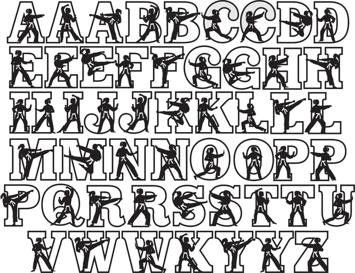 Martial Arts Themed Wall Letters - Strength, Focus, Tradition – Webster ...