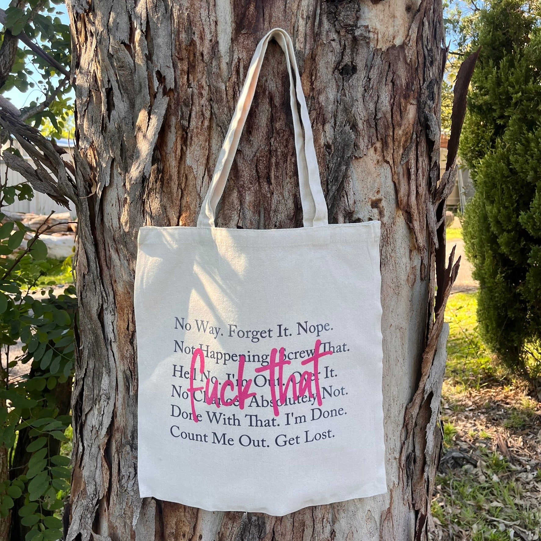 Fuck That Descriptive canvas tote bag - Webster Enterprises