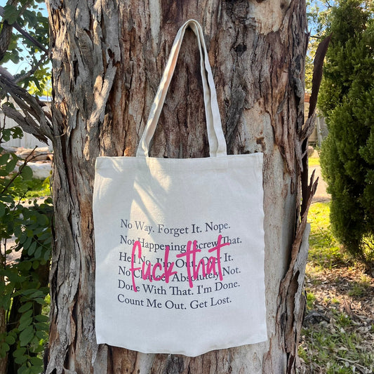 Fuck That Descriptive canvas tote bag - Webster Enterprises
