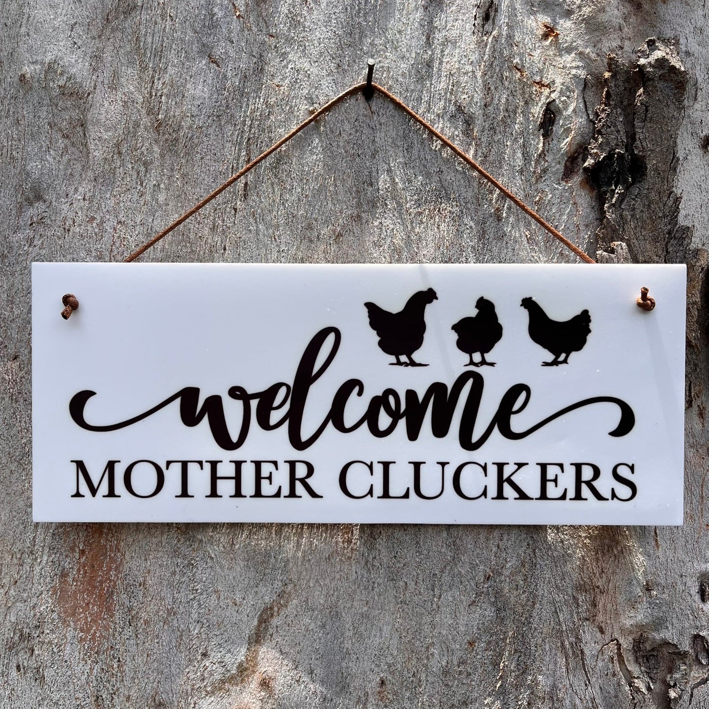 Funny Welcome Mother Cluckers Plaque - Webster Enterprises